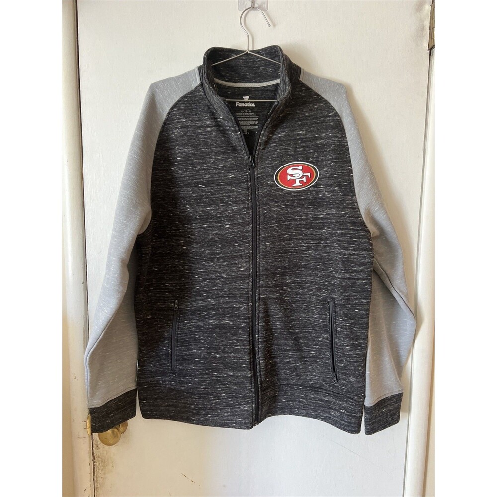 SF San Francisco 49ers Fleece Track Jacket NFL Fanatics | Mens XL TG